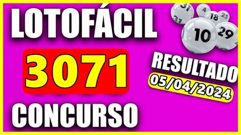 resulta da lotofácil 3071